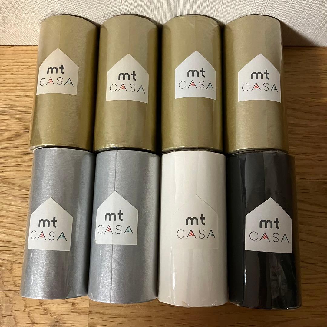 カモ井 mt CASA 100mm幅×10m巻き 金、銀、黒、白