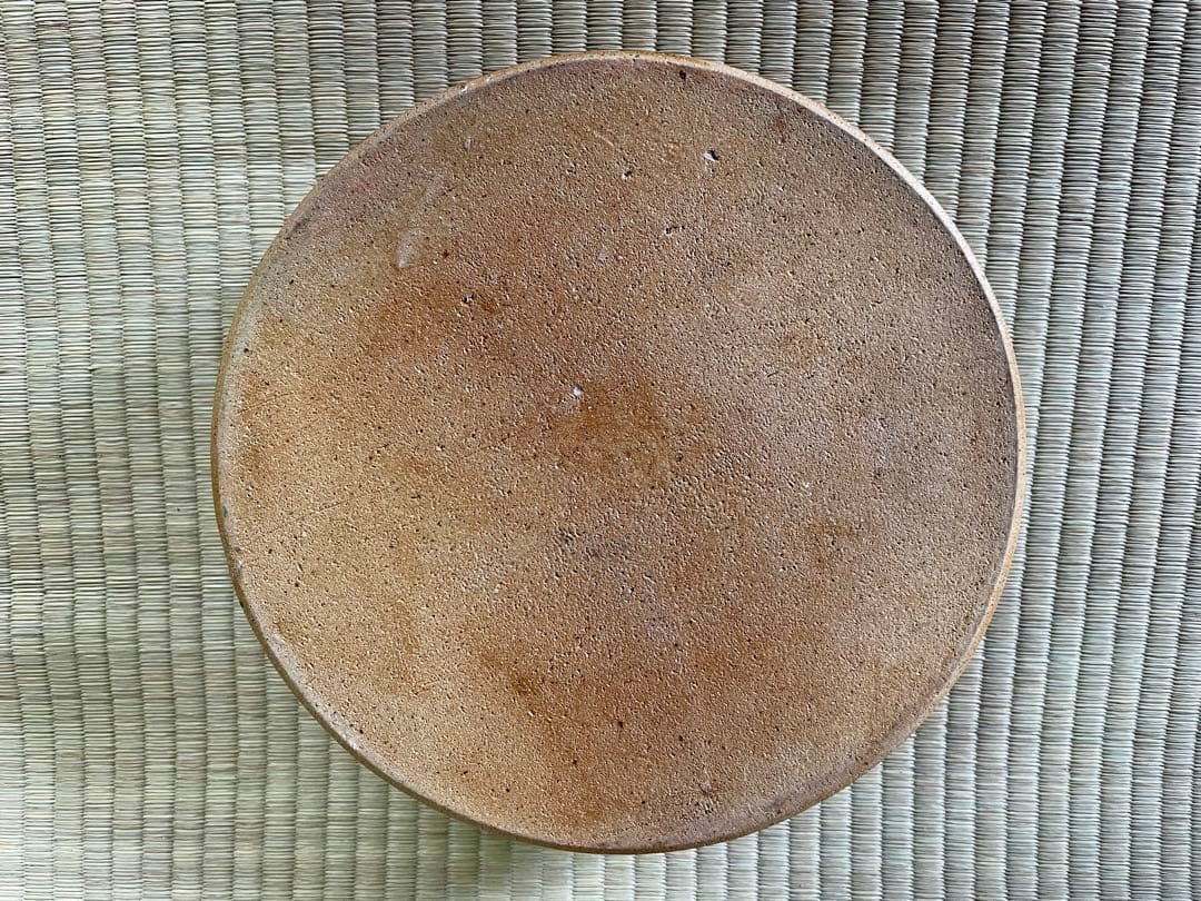 濱田晋作　柿釉抜絵鉢