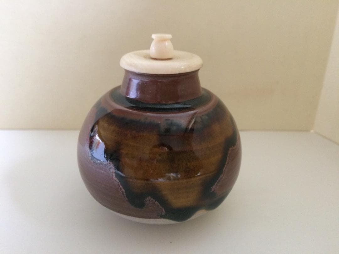 茶道具　名物　相坂丸壺写茶入　伸治造　新品未使用