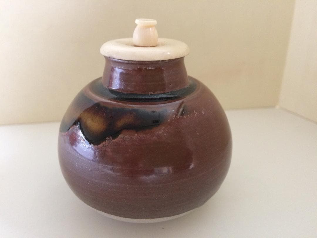 茶道具　名物　相坂丸壺写茶入　伸治造　新品未使用