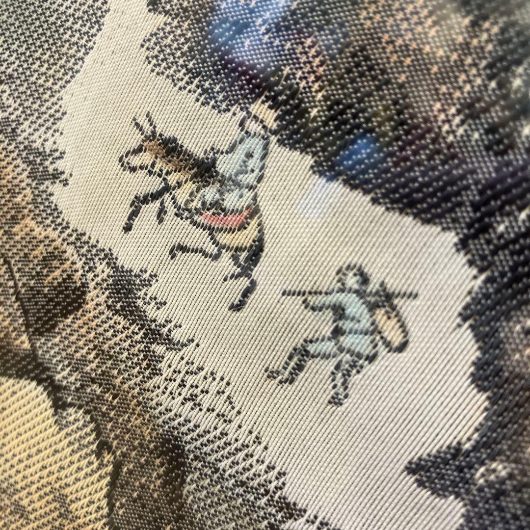 昭和レトロ 群峯千仭 刺繍画 山水図 風景画 中国画 額縁 アート 美術 芸術