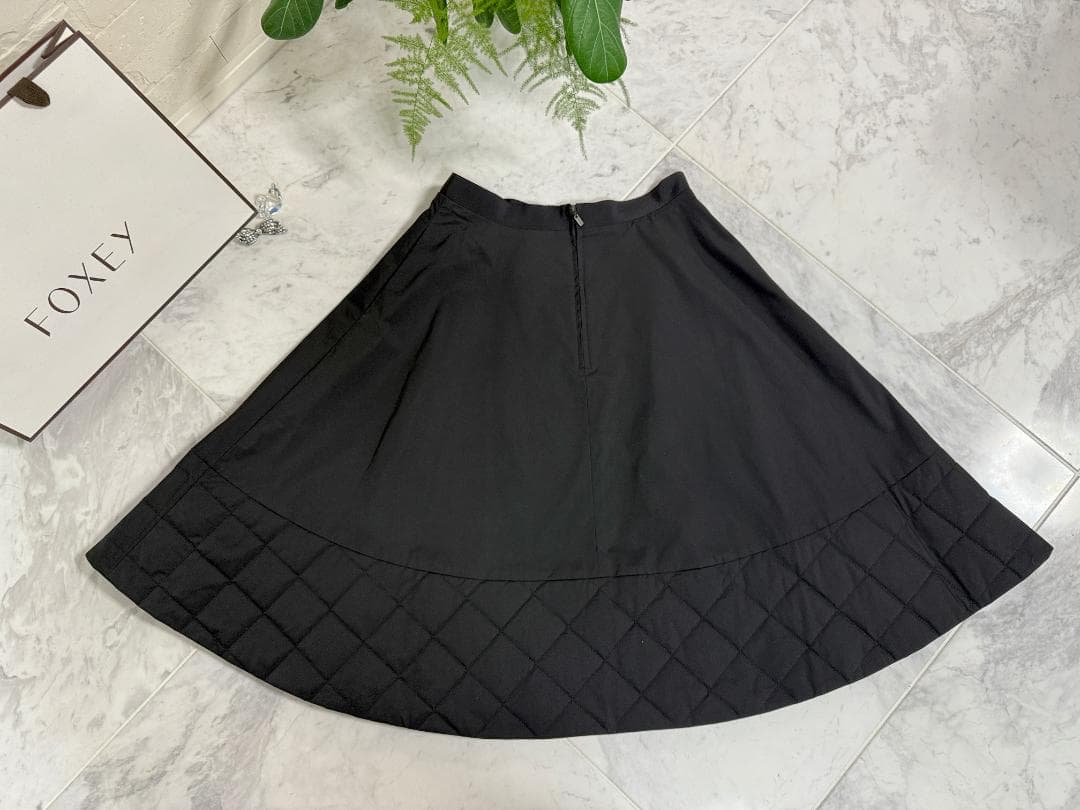 未使用★FOXEYフォクシー スカート アークティック 中綿 キルティング38