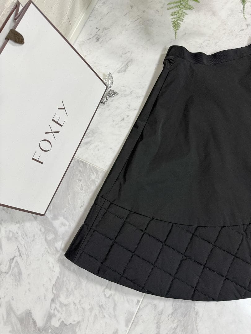 未使用★FOXEYフォクシー スカート アークティック 中綿 キルティング38