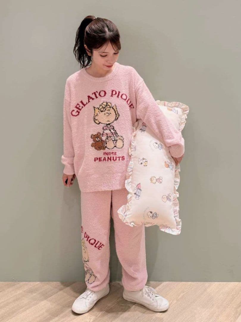 タグ付✨ジェラートピケ スヌーピー ジャガードプルオーバー＆ロングパンツセット