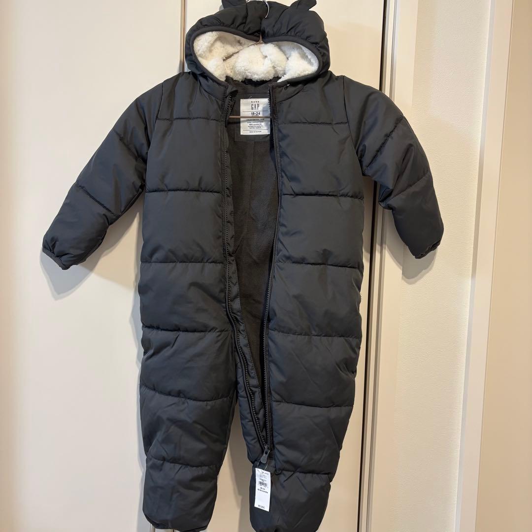 mGAP ベビー　90㎝　ジャンプスーツ　スノースーツ　くま耳