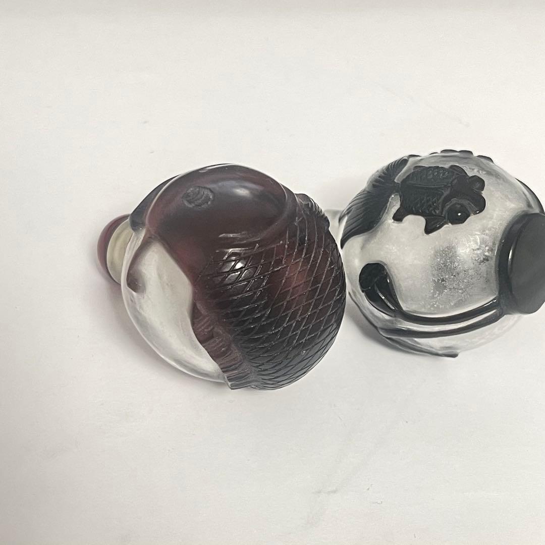 鼻煙壺　嗅ぎタバコ入れ　中国美術　ガラス工芸　　アンティーク　50年前に購入