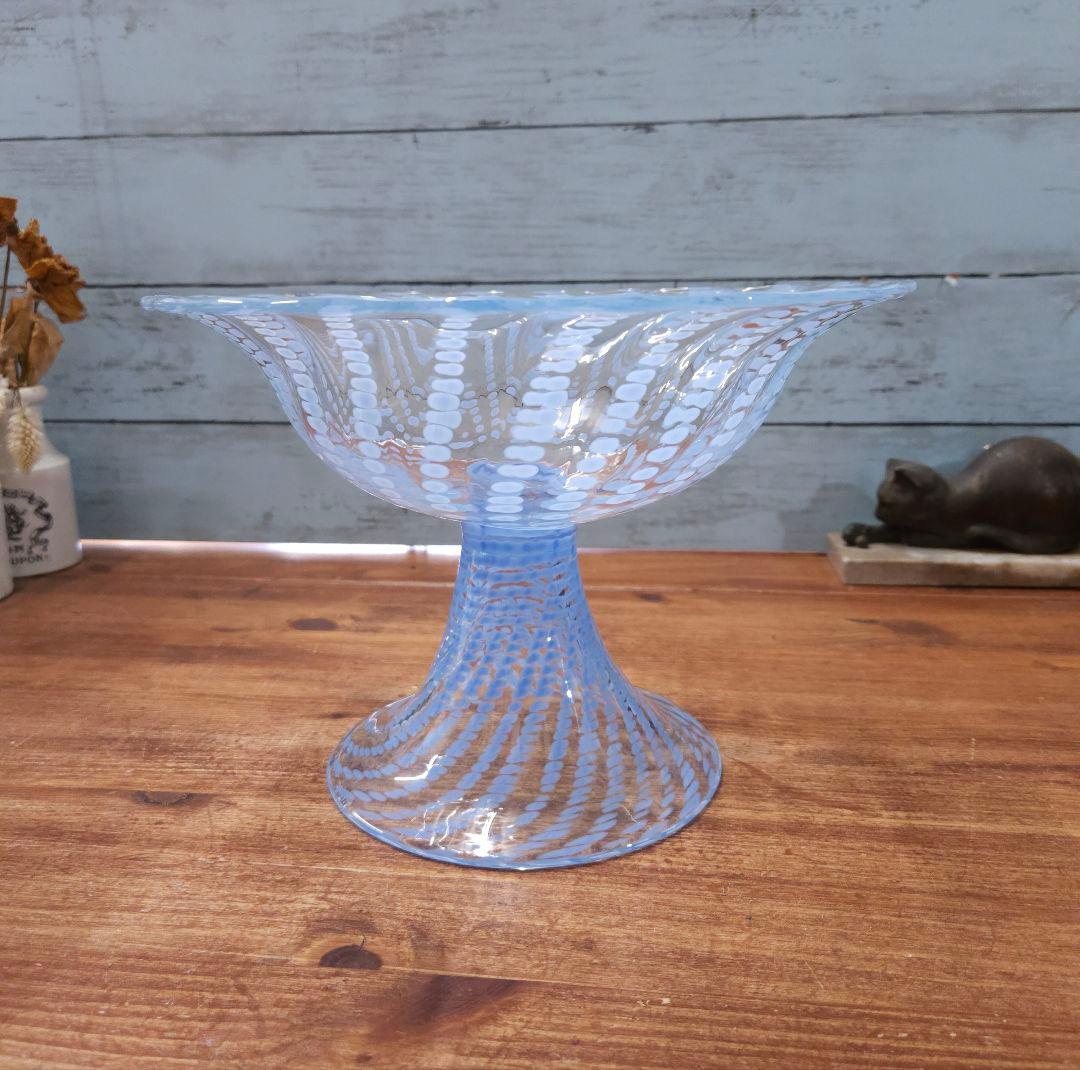 希少 ヌータヤルヴィ Nuutajarvi ヴィンテージ コンポート ガラス器