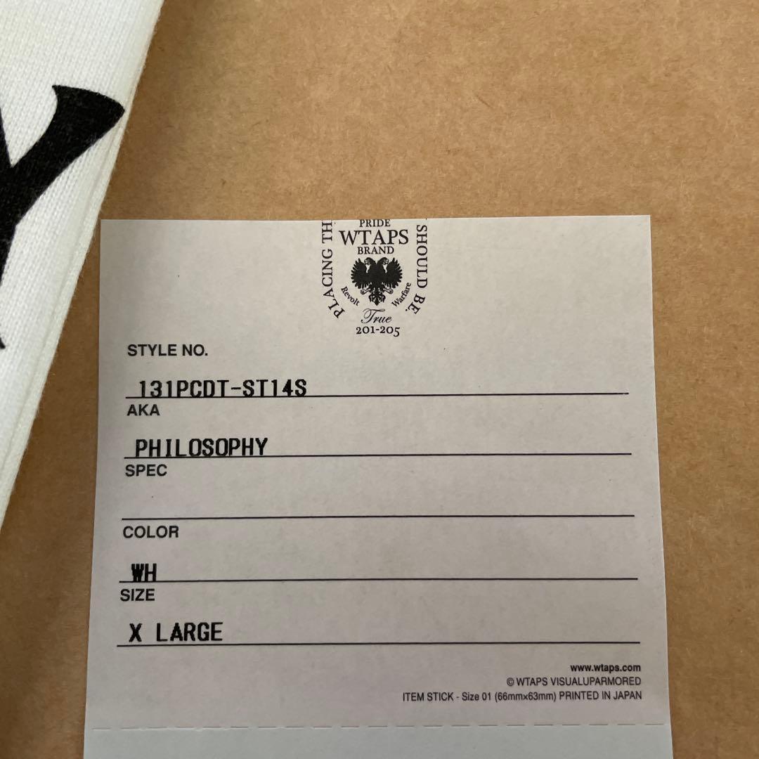 WTAPS PHILOSOPHY Tシャツ XL ホワイト