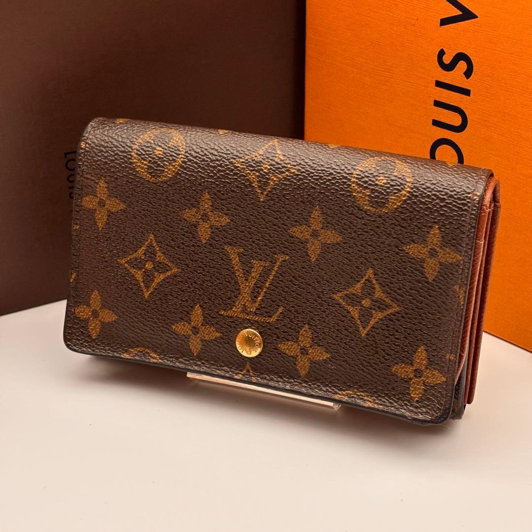 【鑑定済み】ルイヴィトン✨モノグラム✨ポルトモネビエ トレゾール 二つ折り財布
