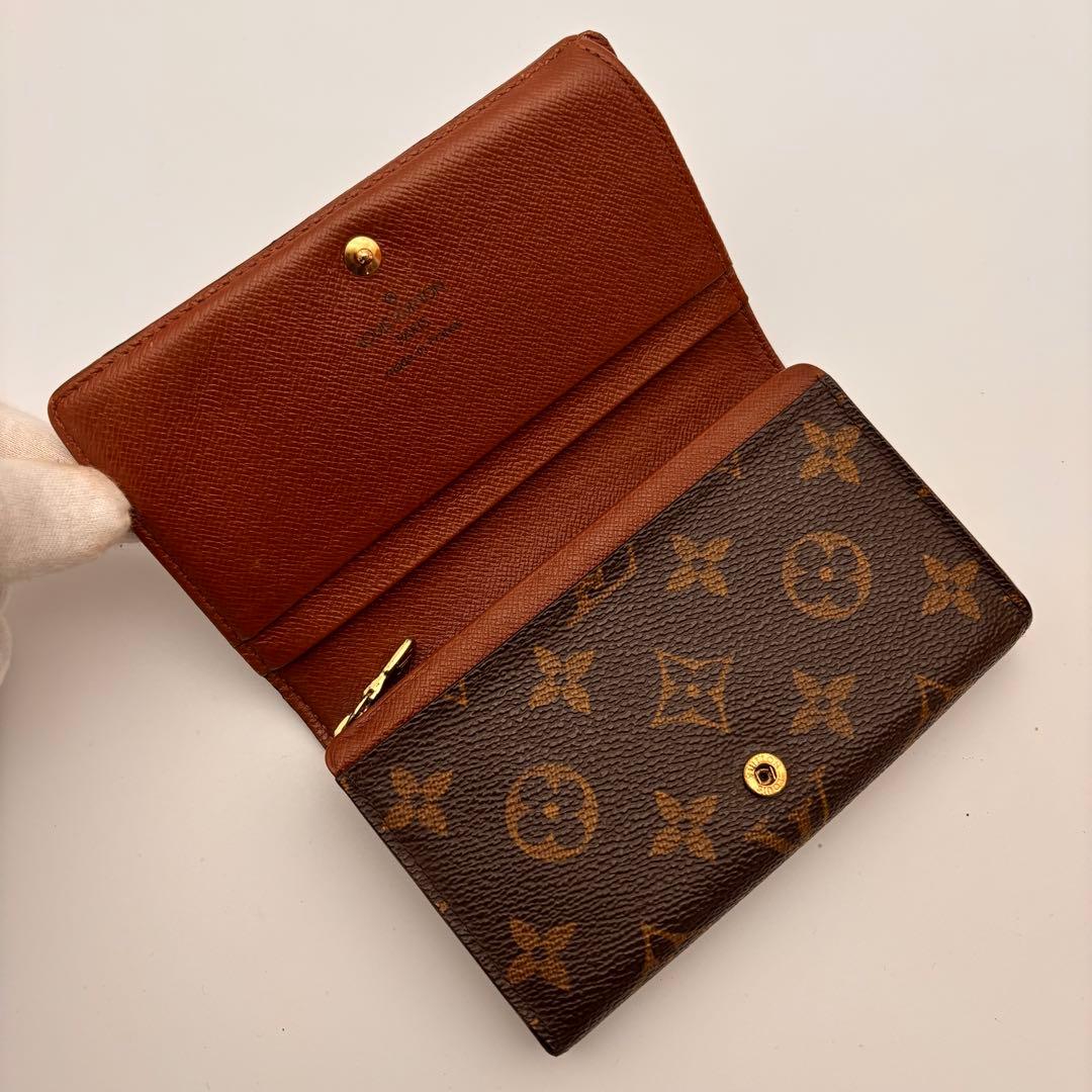 【鑑定済み】ルイヴィトン✨モノグラム✨ポルトモネビエ トレゾール 二つ折り財布