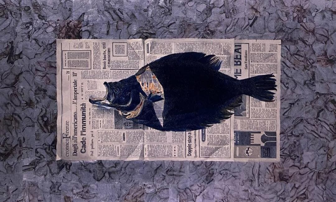 坂本幸重、【文字の上で】、希少な額装用画集より、新品額装付、状態良好