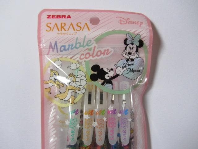 ゼブラ サラサクリップ マーブルカラー 5色セット 10パック ディズニー