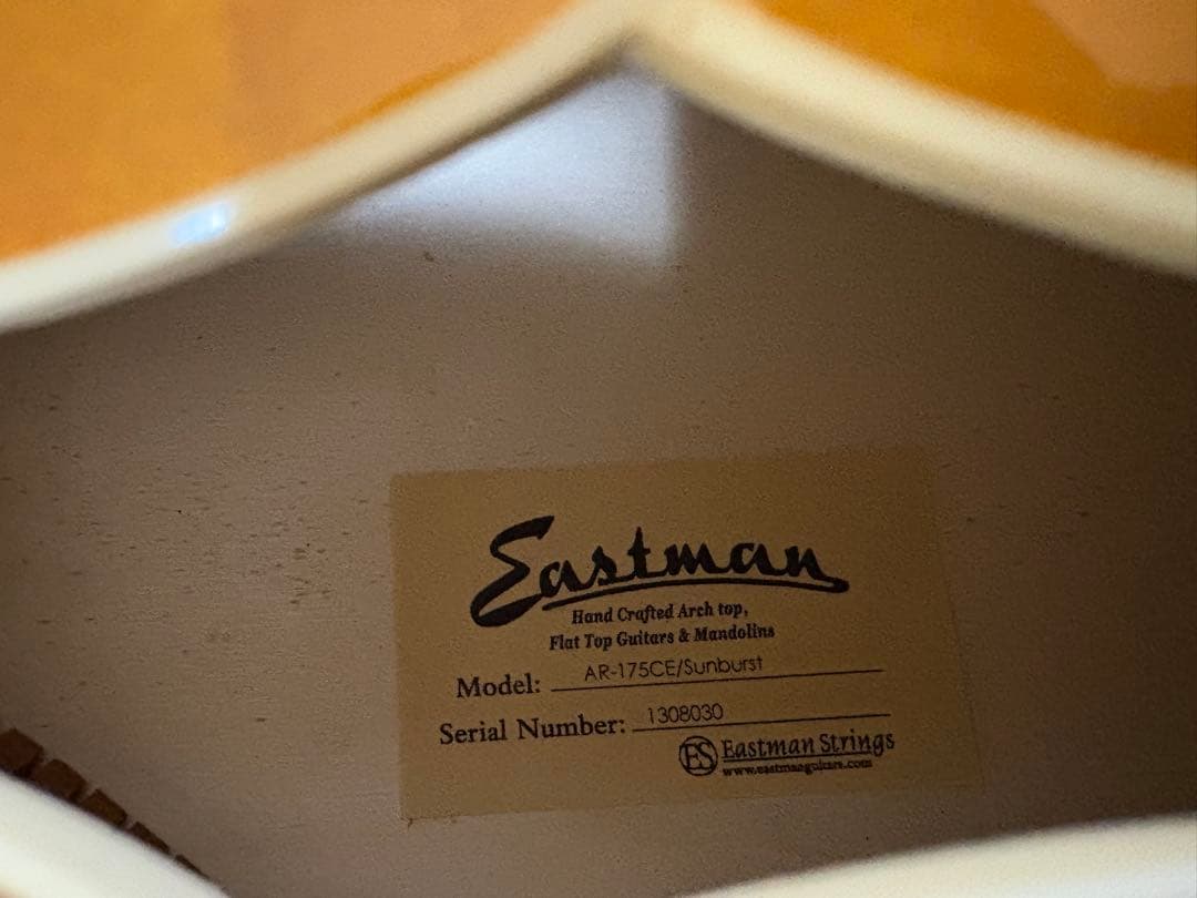 ギター Eastman AR-175CE Sunburst