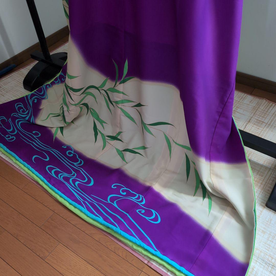 新舞踊　裾引き　紫