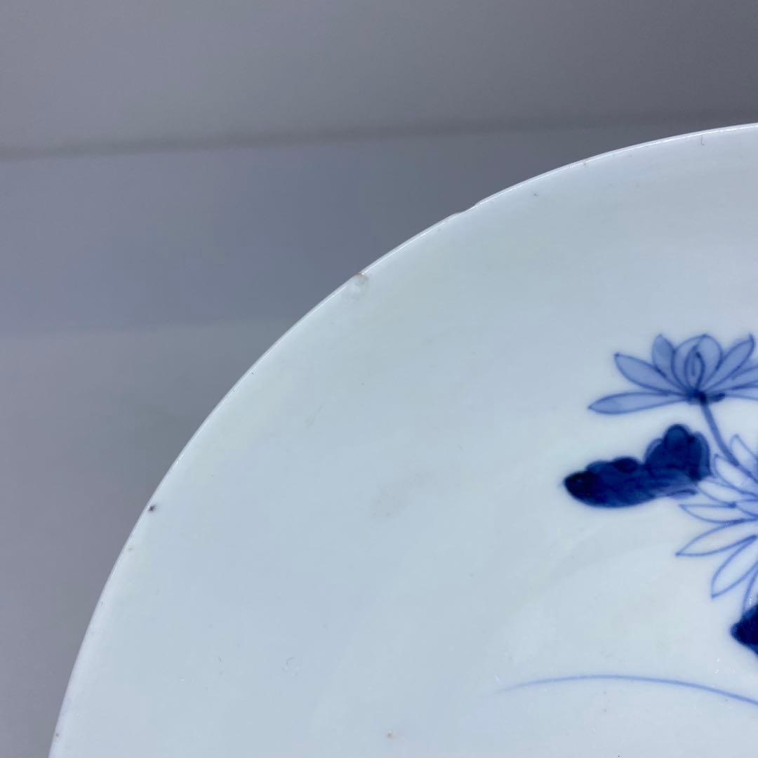 江戸後期　鍋島焼　櫛目高台　中皿　直径15.8㎝タトチ　東さ7-0330☆2F