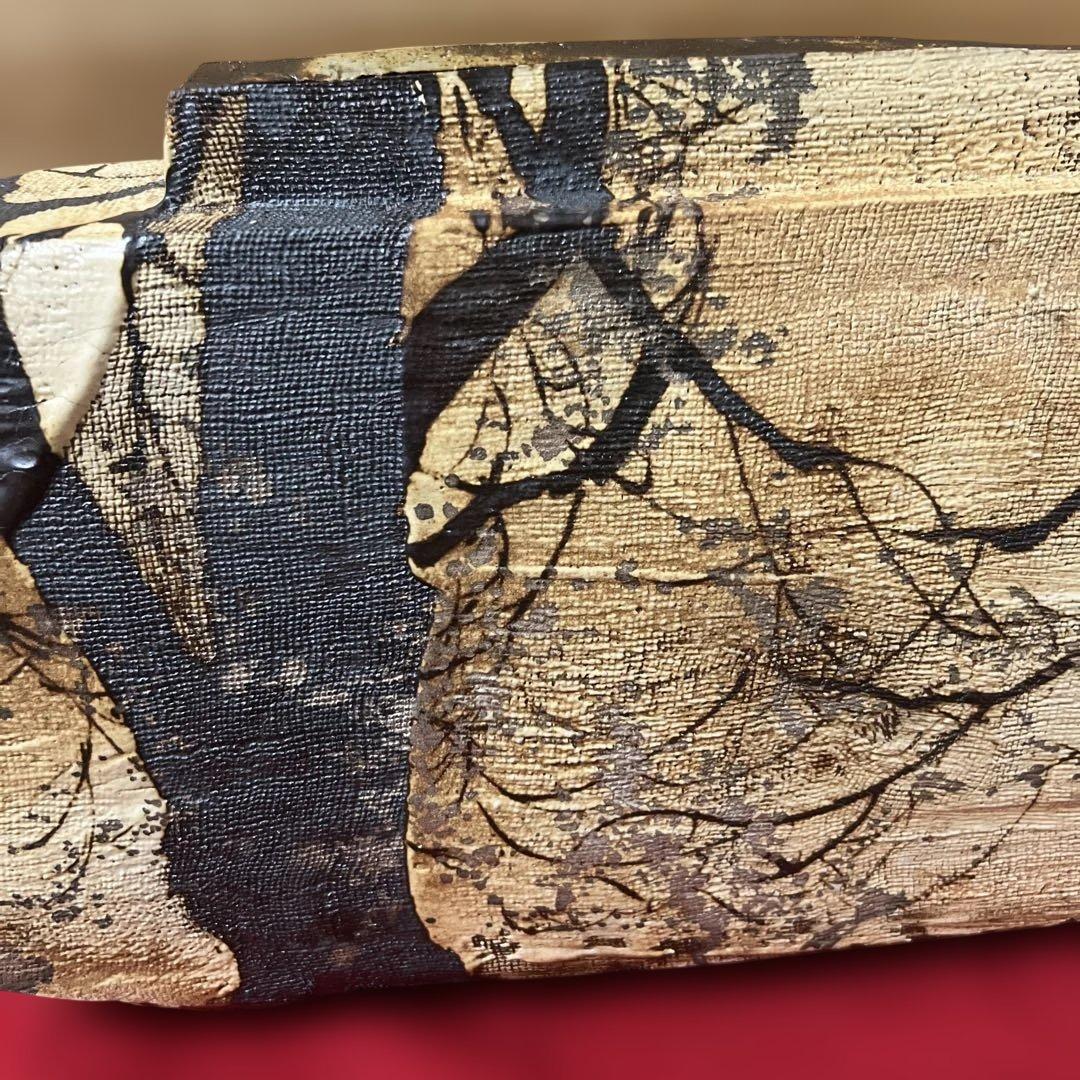 三宅洋司 先生大作　平成15年度陶芸展代表作品　抜絵金銀彩桜紋扁壺　共箱