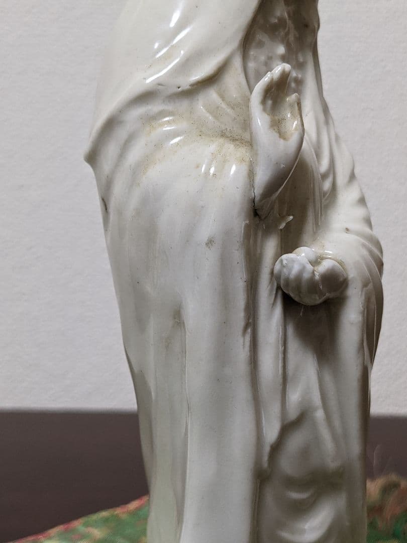 ⭐高橋道八造 珍品！遺品 極めて稀 仏教美術 白磁 観音菩薩立像 仏像 骨董品