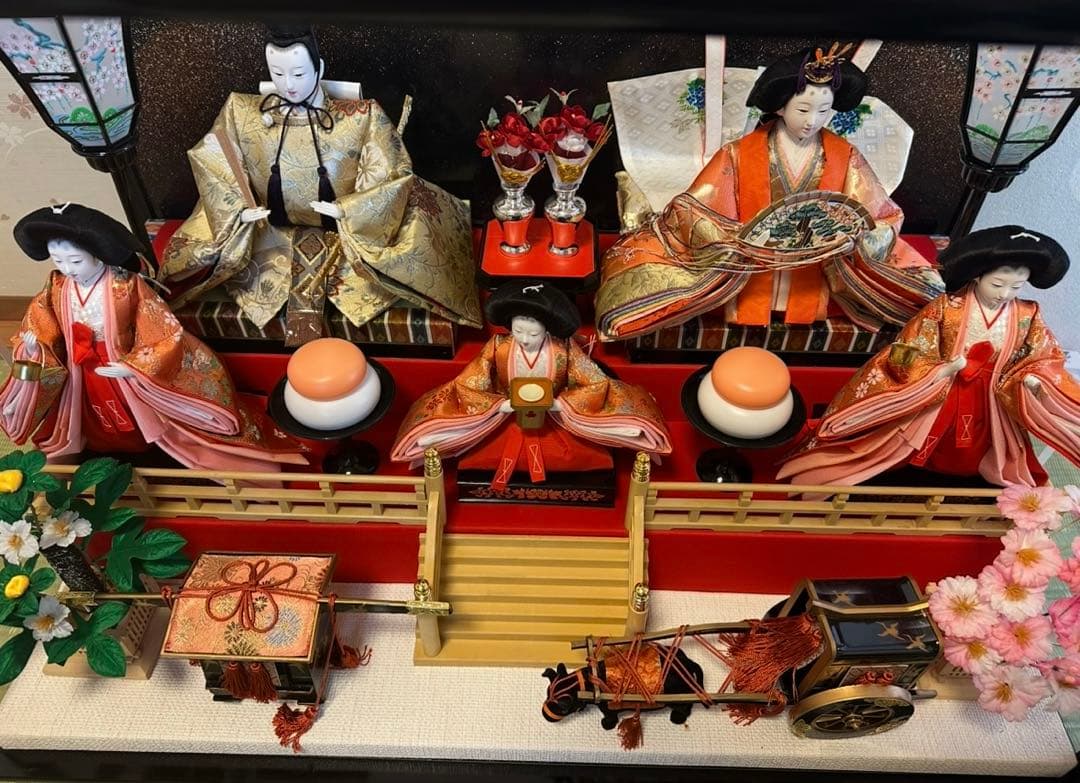 【美品】雛人形 ケース入り オルゴール付き