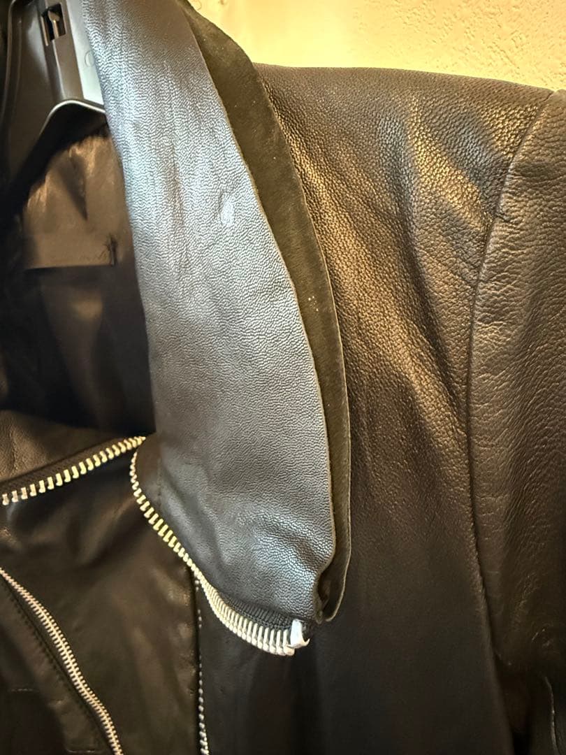 EKAM 黒 レザージャケット ダブルジッパー