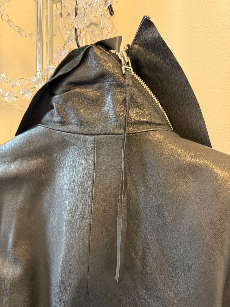 EKAM 黒 レザージャケット ダブルジッパー