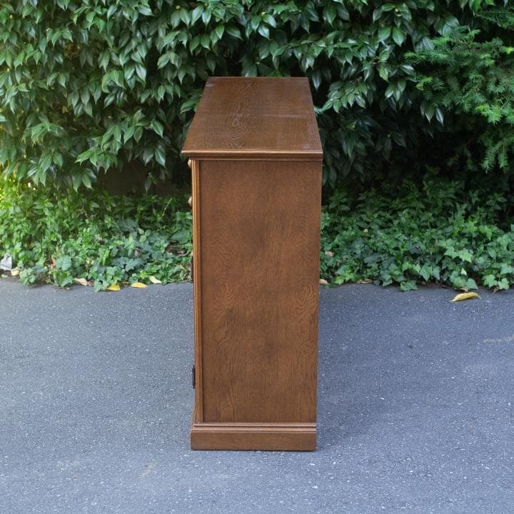 勇峰工芸 花柄 サイドボード ナラ材 葉山ガーデン 葉山家具 旭川 北海道