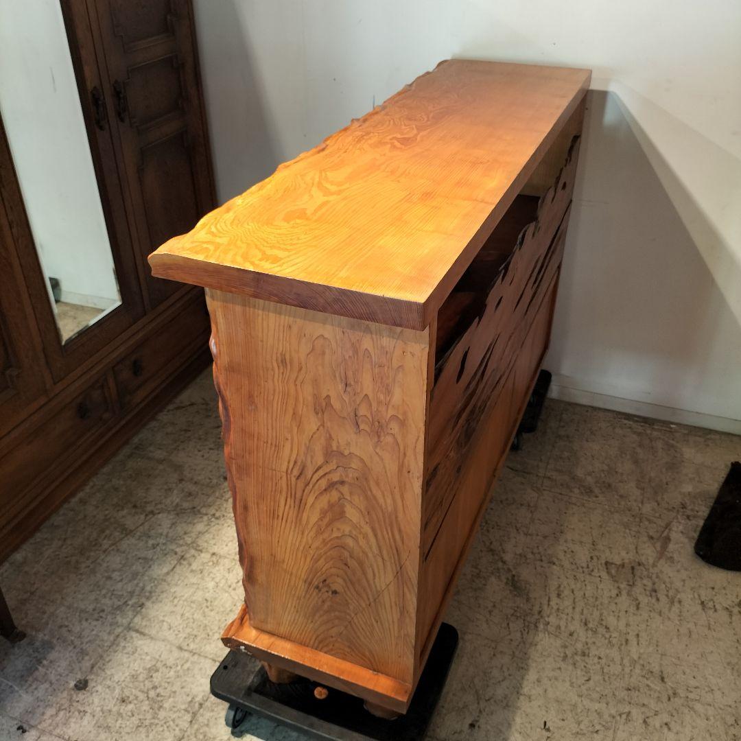 M●WS東名 希少 和ヴィンテージ 屋久杉 茶棚 飾り棚 サイドボード