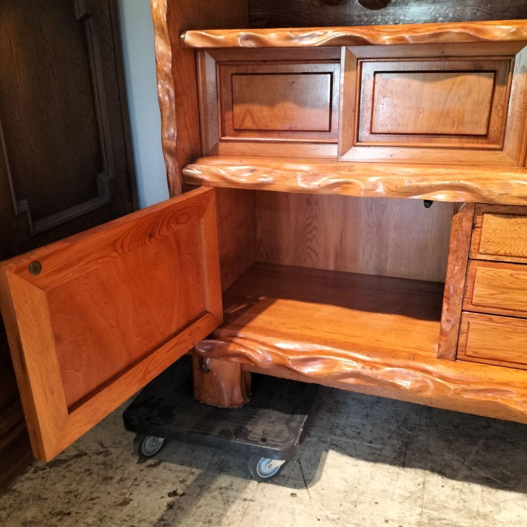 M●WS東名 希少 和ヴィンテージ 屋久杉 茶棚 飾り棚 サイドボード