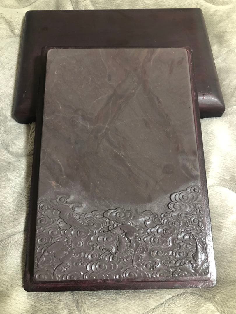 硯 天降鴻福硯 エン脂 金暈書道具硯　すずり 端溪硯 水岩 文房四寶 端渓硯