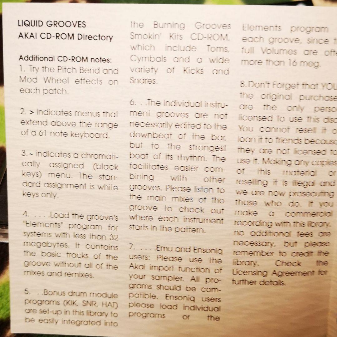 SPECTRASONICS LIQUID GROOVES CD-ROM 2枚組