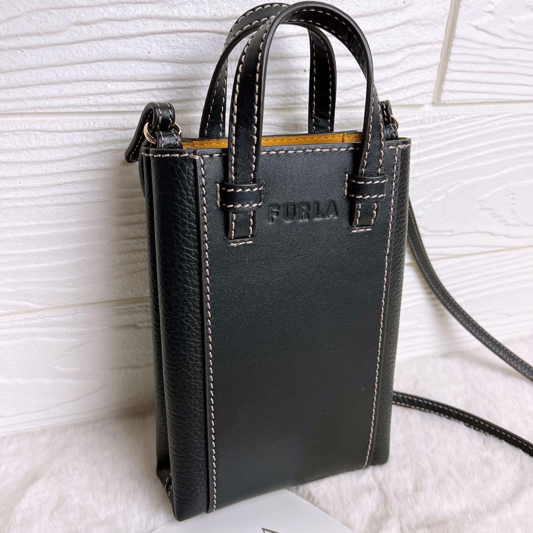 極美品☆FURLAフルラ 2wayショルダーバッグ スマホ 財布入れ レザー