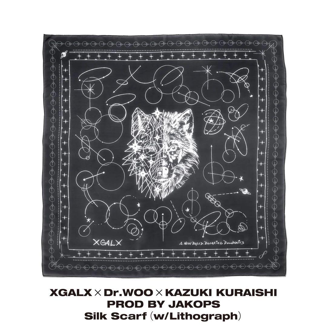 XGALX×Dr.WOO×KAZUKI KURAISHI Silk Scarf