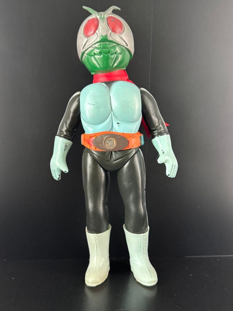 仮面ライダー 旧バンダイ 1本線 ブリキベルト ソフビ 面取れ