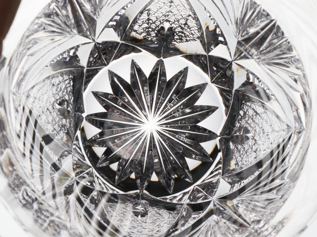 HOYA クリスタル ロックグラス 300ml オールドファッション 箱付 美品