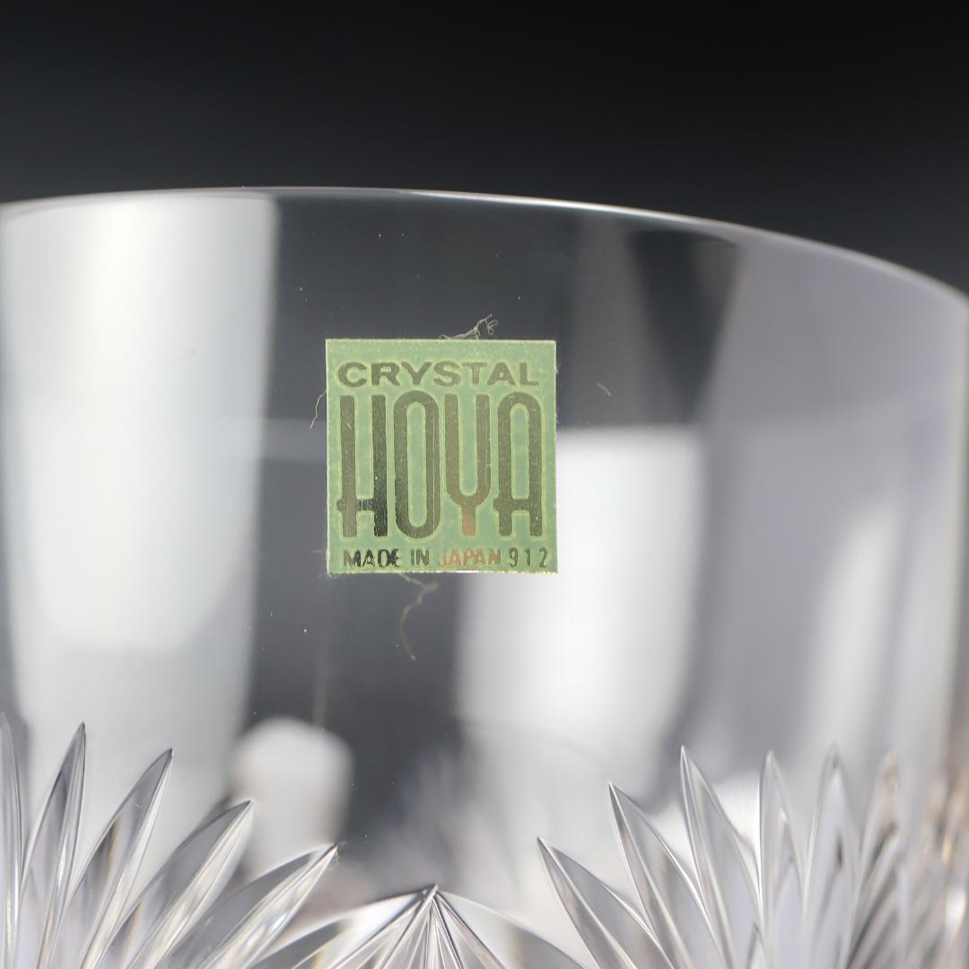HOYA クリスタル ロックグラス 300ml オールドファッション 箱付 美品