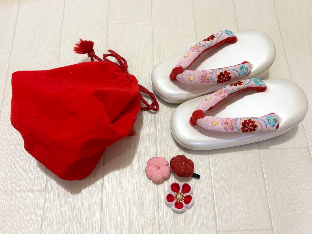 七五三　正絹　3歳　絞り　被布　一つ身　フルセット