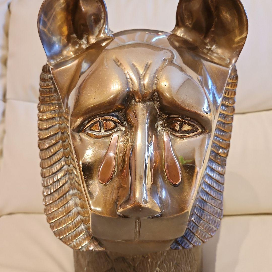 幸運？　真鍮　ブラス　オブジェ　ライオン　アンティーク　gold 希少