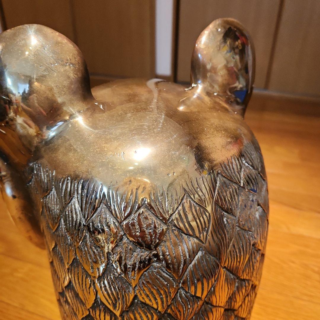 幸運？　真鍮　ブラス　オブジェ　ライオン　アンティーク　gold 希少