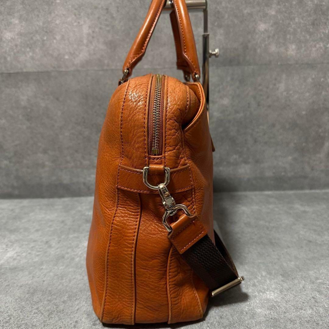 アニアリ　ビジネスバッグ　2way ショルダー　キャメル