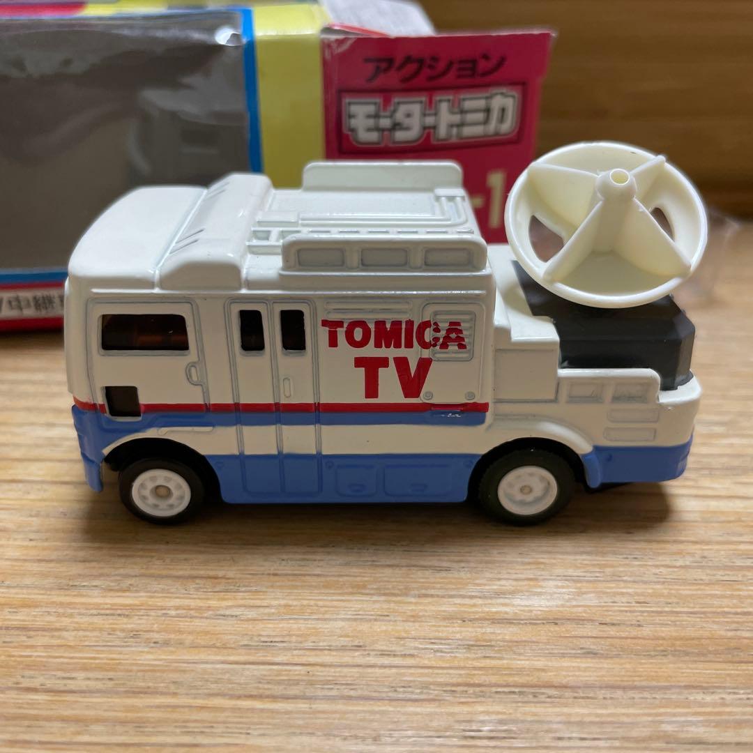 トミカ トヨタ tv 中継車 モータートミカ 希少 タカラ トミー 美品 レア