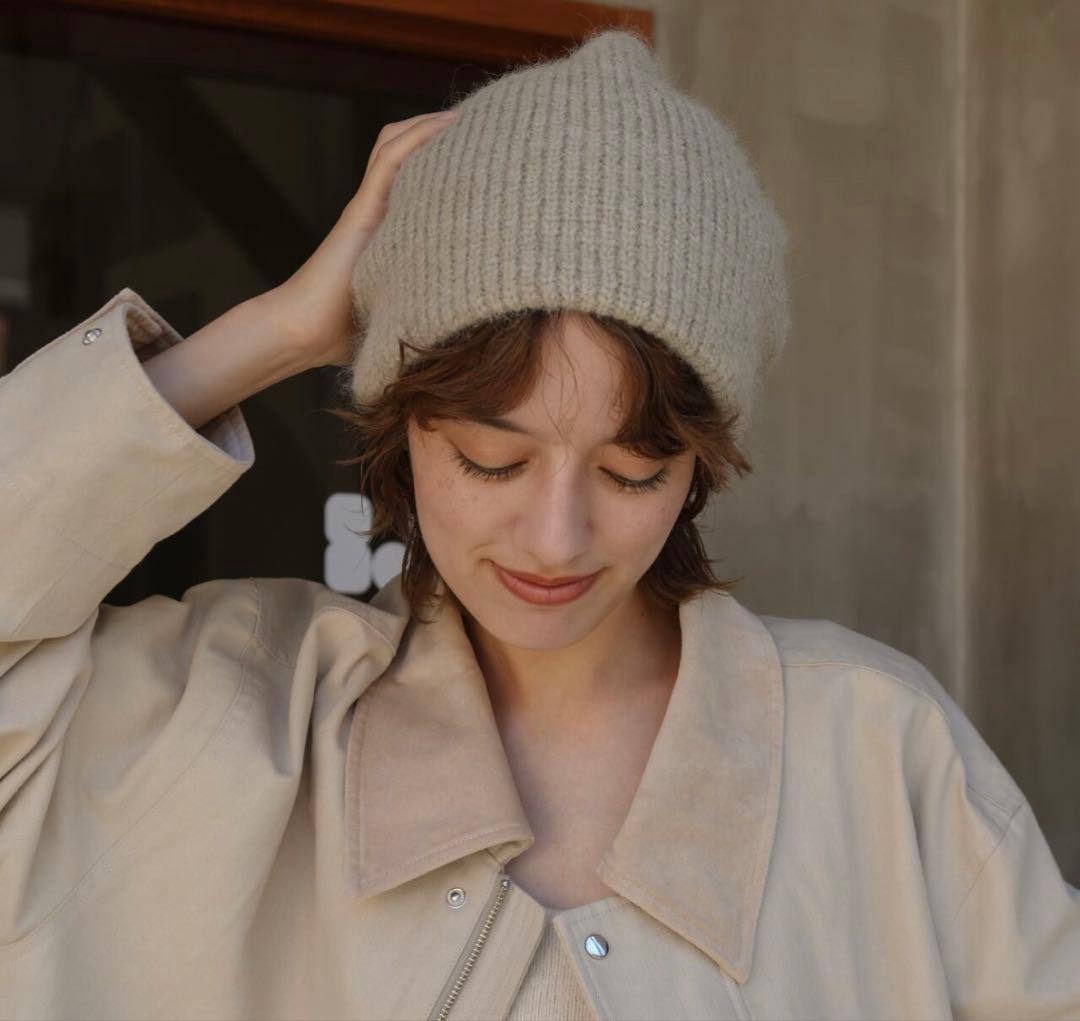 新品未使用⭐︎タグ付　CALME loose fit beanie ivory