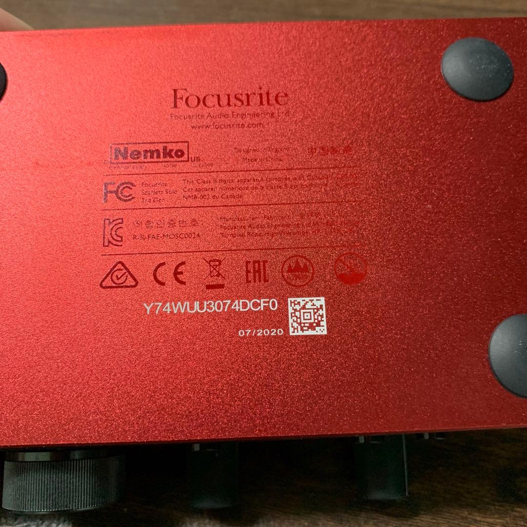 専用　Focusrite Scarlett Solo gen 3