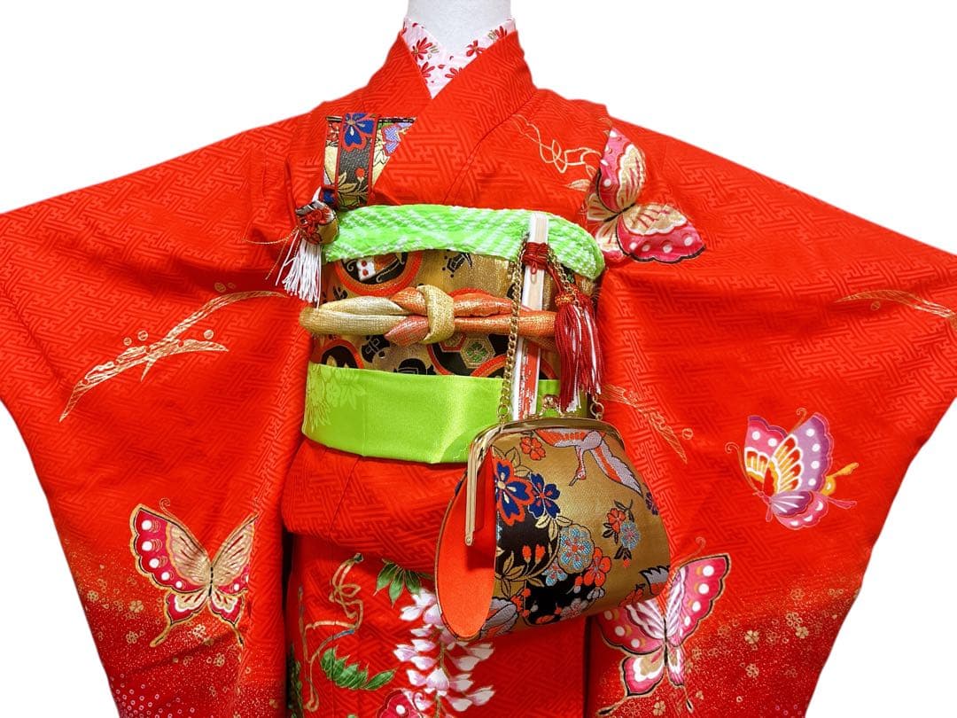 お買い得品♡七五三　7歳　女の子　フルセット　一式　赤系