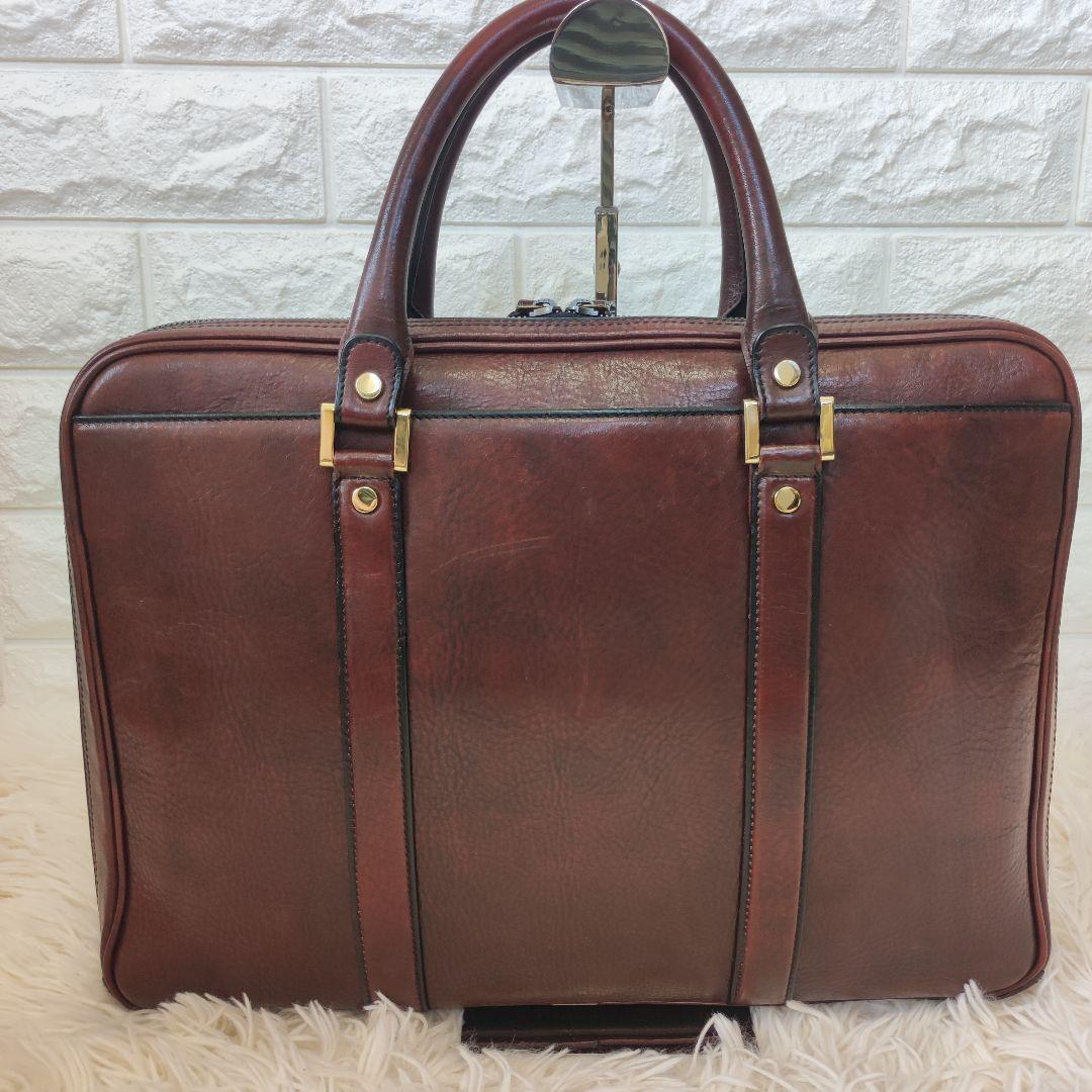 ☆美品☆GOLD PFEIL レザービジネスバッグ A4　本革　メンズ　ワイン