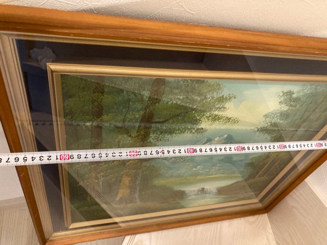 風景画 油彩画 フレーム付き