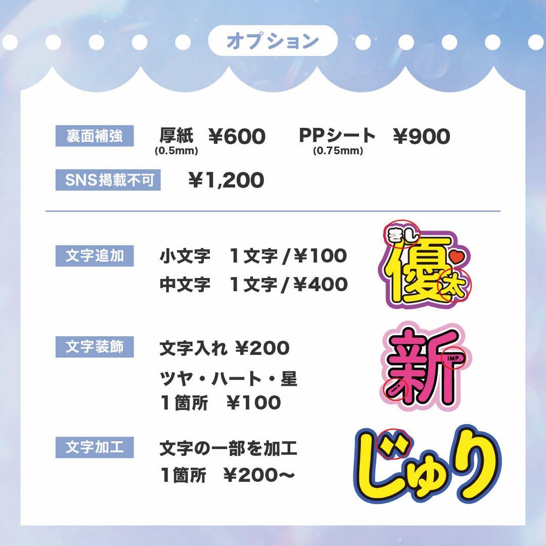 うちわ文字 連結パネル オーダー 【m.ページ】