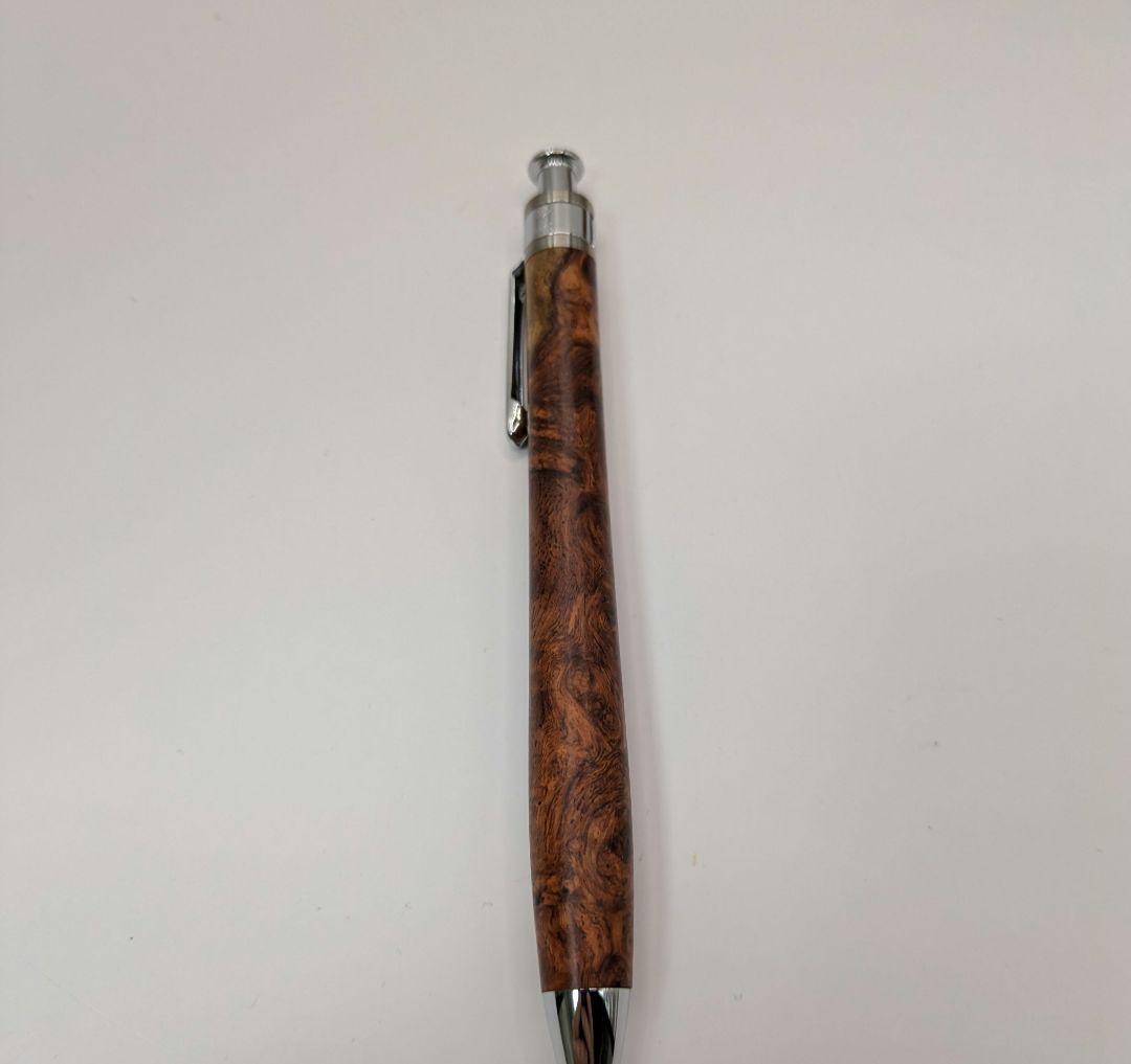 工房楔　花梨紅白（こぶ杢）　シャープペンシル　❗️固定式口金付き❗️