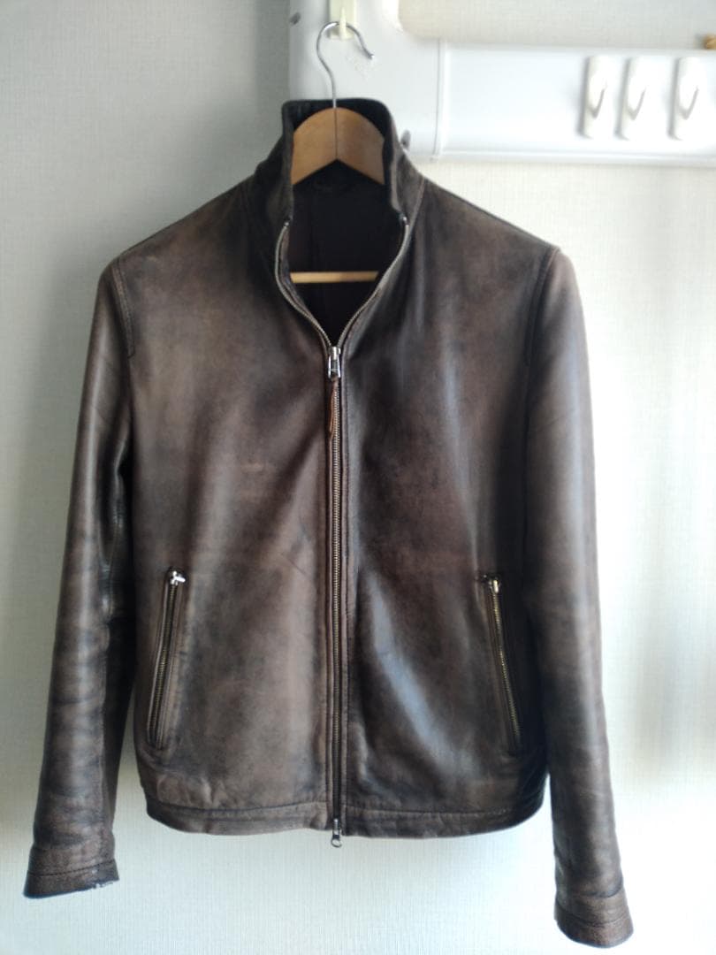 【最終値下げ】定価10万☆Harrissビンテージ 最高級ラムレザージャケット