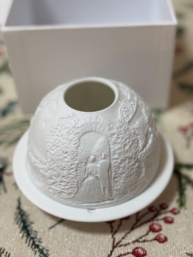 極美品 BERNARDAUD 結婚式の陶器ドーム キャンドルホルダー