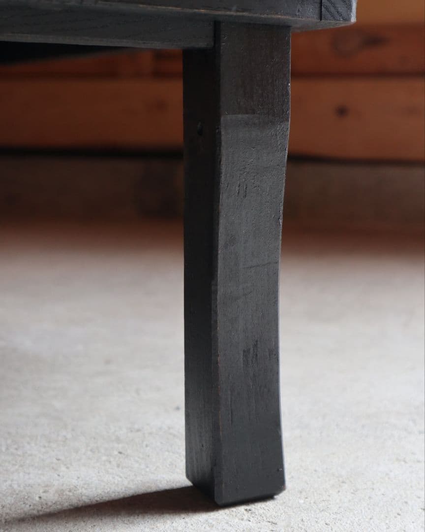 最終値下げ　キハダ材の小ぶりな丸ちゃぶ台　古道具 古家具 ローテーブル