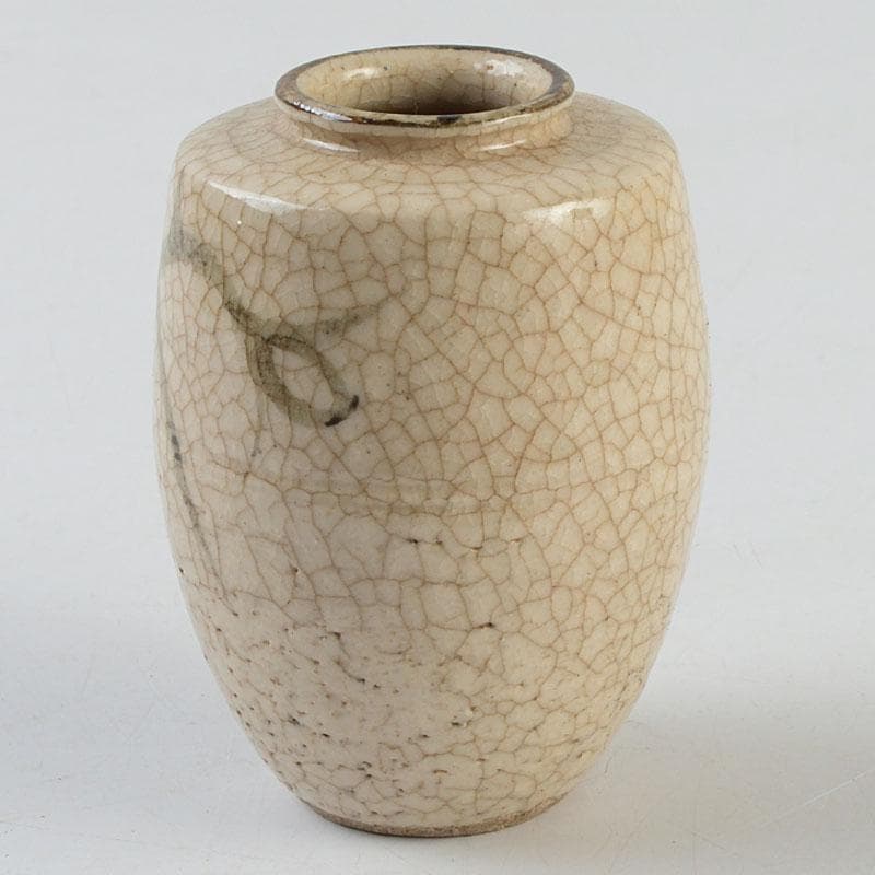 茶道具　山口錠鉄造　古瀬戸　茶入　仕覆付　共箱　V　9357